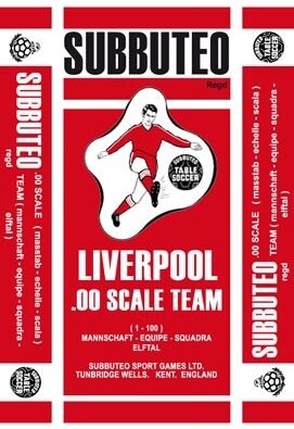 Liverpool - Con vassoio 10 omini asta corta (per portieri Subbuteo)