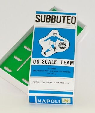 Napoli - Con vassoio 10 omini asta corta (per portieri Subbuteo)