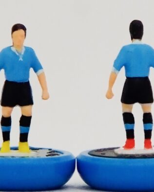 Uruguay home CONFEDERATIONS CUP 2013 - Squadra in scatola REPLICA COLORATA SUBBUTEO (sul coperchio, logo, nome e omino della squadra contenuta)