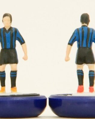 Atalanta 2014 - Squadra + 2 riserve e 1 portierino (stesso kit del portiere su asta) in SCATOLA VERDE REPLICA SUBBUTEO anni 70