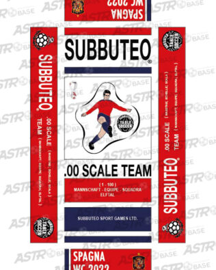 Spagna World Cup 2022 - Con vassoio 10 omini asta corta (per portieri Subbuteo)