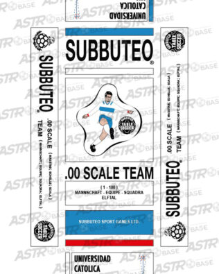 Universidad Catolica 2010 - Con vassoio 10 omini asta corta (per portieri Subbuteo)