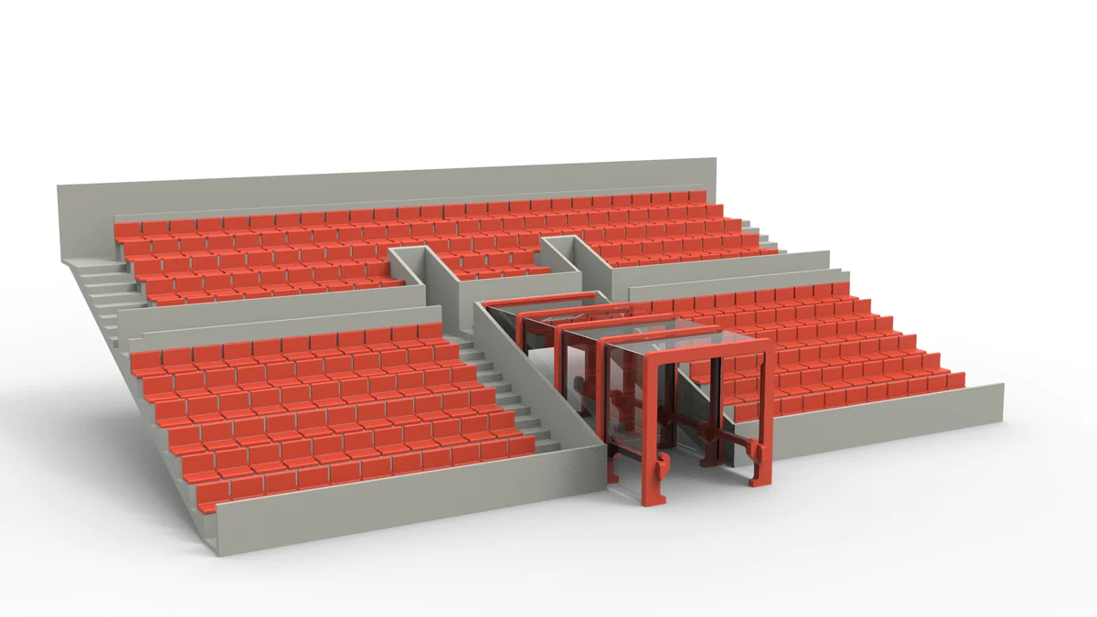 Astrobase-tunnel-quadrato-tribune