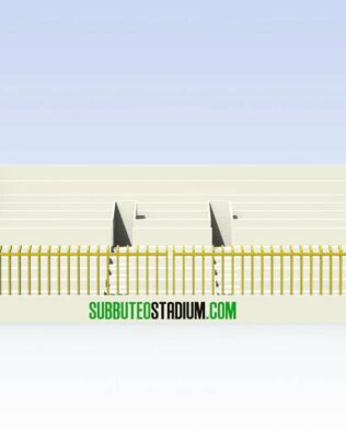 Set di 6 separatori (settori tifosi Ospiti) per Tribune SUBBUTEO Ref 61216 e 61217 - Giallo