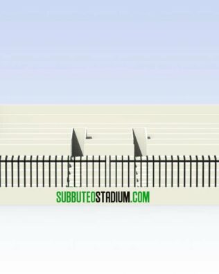 Set di 6 separatori (settori tifosi Ospiti) per Tribune SUBBUTEO Ref 61216 e 61217 - Nero