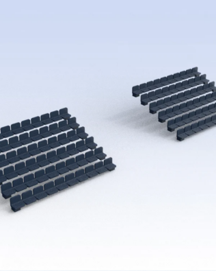 120 seggiolini per la Tribuna T5® - Blu scuro