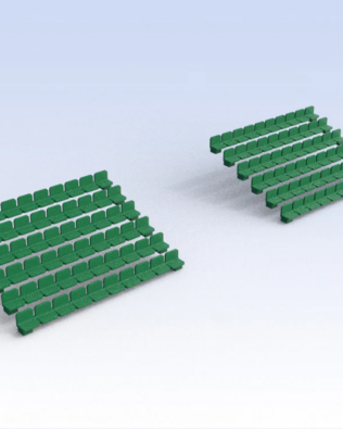 120 seggiolini per la Tribuna T5® - Verde