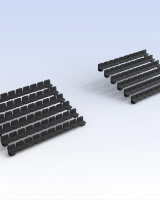 120 seggiolini per la Tribuna T5® - Nero