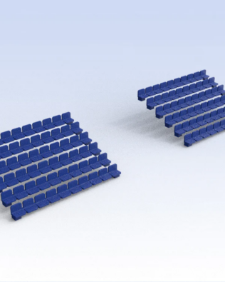 120 seggiolini per la Tribuna T5® - Blu