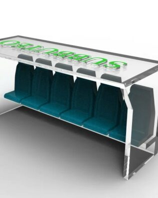 2 file da 6 seggiolini per panchine originali SUBBUTEO - Celeste/Azzurro
