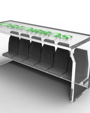 2 file da 6 seggiolini per panchine originali SUBBUTEO - Grigio chiaro