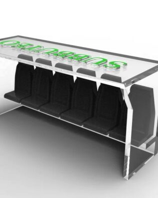 2 file da 6 seggiolini per panchine originali SUBBUTEO - Nero