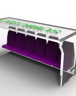 2 file da 6 seggiolini per panchine originali SUBBUTEO - Viola