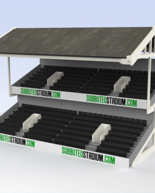 Grandstand GS2® - Acciaio ondulato ARRUGGINITO