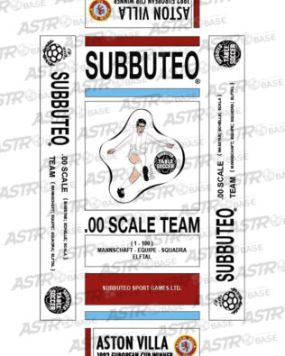 Aston Villa 1982 Campione d'Europa - Con vassoio 10 omini asta corta (per portieri Subbuteo)