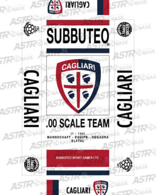 Cagliari LOGO - Con vassoio 10 omini asta corta (per portieri Subbuteo)