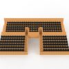 254 seggiolini arrotondati per tribuna Vintage SUBBUTEO a due piani (versione con tunnel) - immagine 13