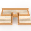 254 seggiolini arrotondati per tribuna Vintage SUBBUTEO a due piani (versione con tunnel)