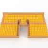 254 seggiolini arrotondati per tribuna Vintage SUBBUTEO a due piani (versione con tunnel) - immagine 2