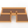 254 seggiolini arrotondati per tribuna Vintage SUBBUTEO a due piani (versione con tunnel) - immagine 11
