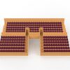 254 seggiolini arrotondati per tribuna Vintage SUBBUTEO a due piani (versione con tunnel) - immagine 15