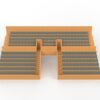 254 seggiolini arrotondati per tribuna Vintage SUBBUTEO a due piani (versione con tunnel) - immagine 10