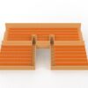 254 seggiolini arrotondati per tribuna Vintage SUBBUTEO a due piani (versione con tunnel) - immagine 9