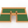 254 seggiolini arrotondati per tribuna Vintage SUBBUTEO a due piani (versione con tunnel) - immagine 8