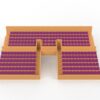 254 seggiolini arrotondati per tribuna Vintage SUBBUTEO a due piani (versione con tunnel) - immagine 6