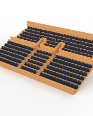 284 seggiolini arrotondati per Grandstand vintage Subbuteo a due piani (Ref C141 / C142) - Blu scuro
