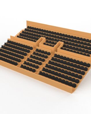 284 seggiolini arrotondati per Grandstand vintage Subbuteo a due piani (Ref C141 / C142) - Nero
