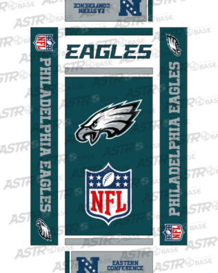 Philadelphia Eagles - Con vassoio 10 omini asta corta (per portieri Subbuteo)