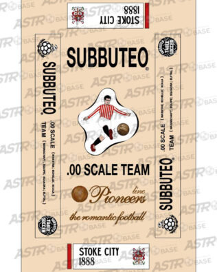 Stoke City 1888 - Con vassoio 10 omini asta corta (per portieri Subbuteo)