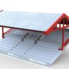 Costruzione con tetto per tribuna originale Subbuteo 61217