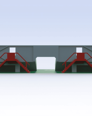 Mini Tribuna T1®  Versione Tunnel - Rosso