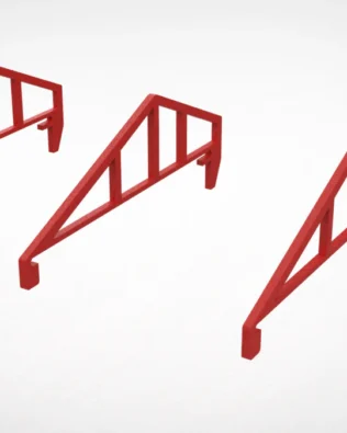 SET DI 3 DECORAZIONI PER COPERTURA TRIBUNE/GRADINATE T1, T3, T5 - Rosso
