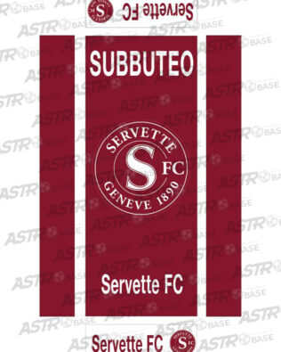 Servette LOGO - Con vassoio 10 omini asta corta (per portieri Subbuteo)