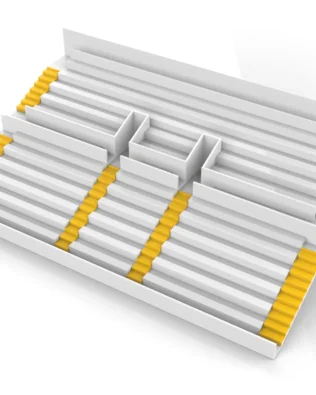 6 SCALINATE PER TRIBUNE SUBBUTEO (RIF. 61216 E 61217) - Giallo