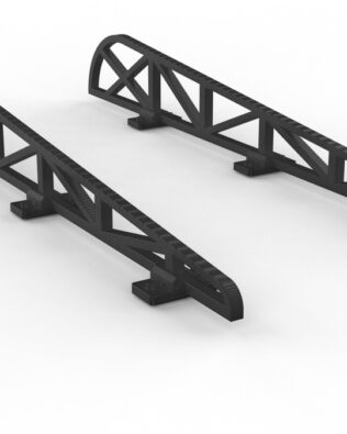 Componenti per la costruzione del tetto - Set di 2 (per Tribuna P77) - Nero