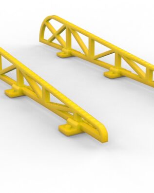 Componenti per la costruzione del tetto - Set di 2 (per Tribuna P77) - Giallo