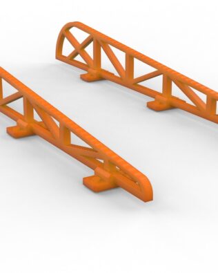 Componenti per la costruzione del tetto - Set di 2 (per Tribuna P77) - Arancio
