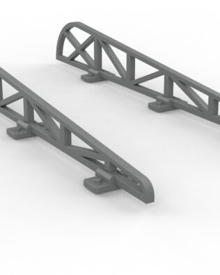Componenti per la costruzione del tetto - Set di 2 (per Tribuna P77) - Grigio metallizzato