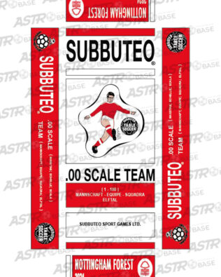 Nottingham Forest 2024 - Con vassoio 10 omini asta corta (per portieri Subbuteo)