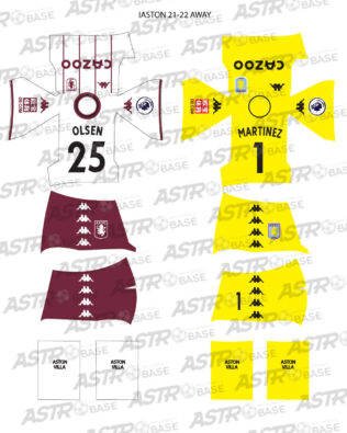 Aston Villa away 2021 / 2022 - Per omini HW