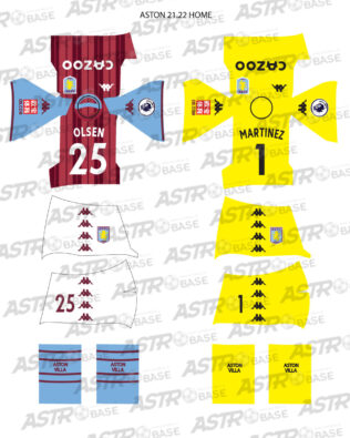 Aston Villa home 2021 / 2022 - Per omini 2K4