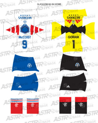 Rangers Glasgow away 1993 / 1994 - Per omini HW