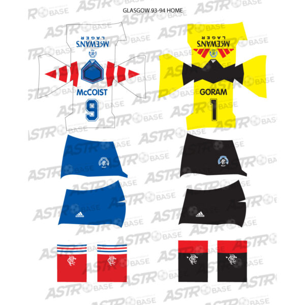 Rangers Glasgow away 1993 / 1994