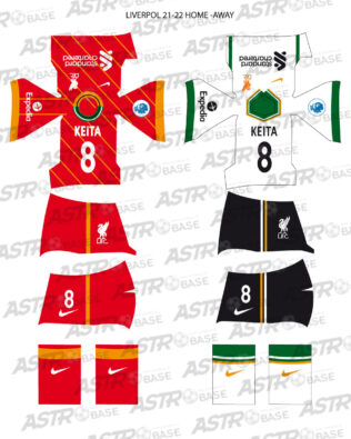 Liverpool home + away 2021 / 2022 - Per omini HW