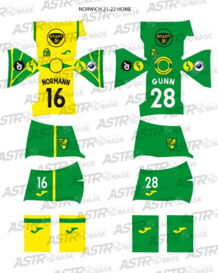 Norwich City home 2021 / 2022 - Per omini 2K4