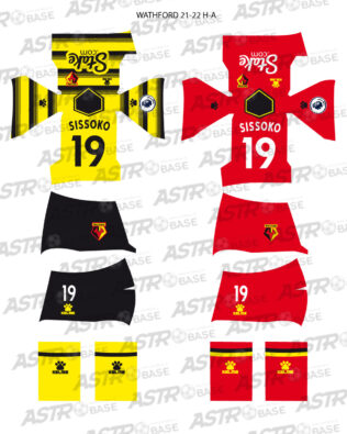 Watford home + away 2021 / 2022 - Per omini 2K4